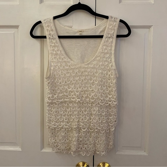 J. Crew Scalloped Cotton Tank - Picture 1 of 3